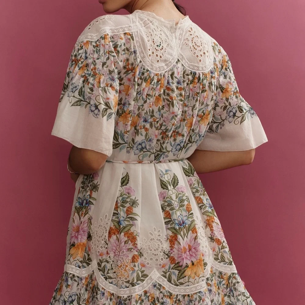 FARM RIO Off-White Sweet Bloom Bouquet Mini Dress - Picture 2 of 7